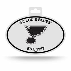 St. Louis Blues Est. 1967 - Black & White Oval Sticker