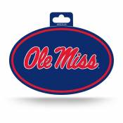 University Of Mississippi Ole Miss Rebels - Full Color Oval Sticker