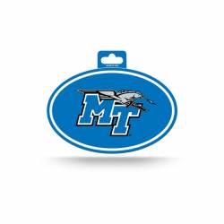 Middle Tennessee State University Blue Raiders - Full Color Oval Sticker