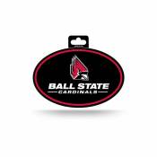 Ball State University Cardinals - Full Color Oval Sticker