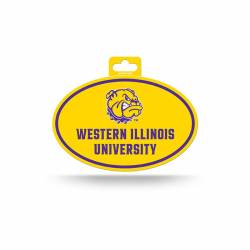 Western Illinois University Leathernecks - Full Color Oval Sticker