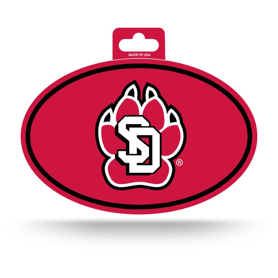 University Of South Dakota Coyotes Full Color Oval Sticker At Sticker Shoppe 6884