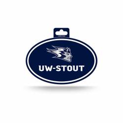 University Of Wisconsin-Stout Blue Devils - Full Color Oval Sticker