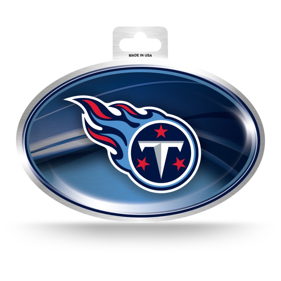 Tennessee Titans - Metallic Oval Sticker at Sticker Shoppe