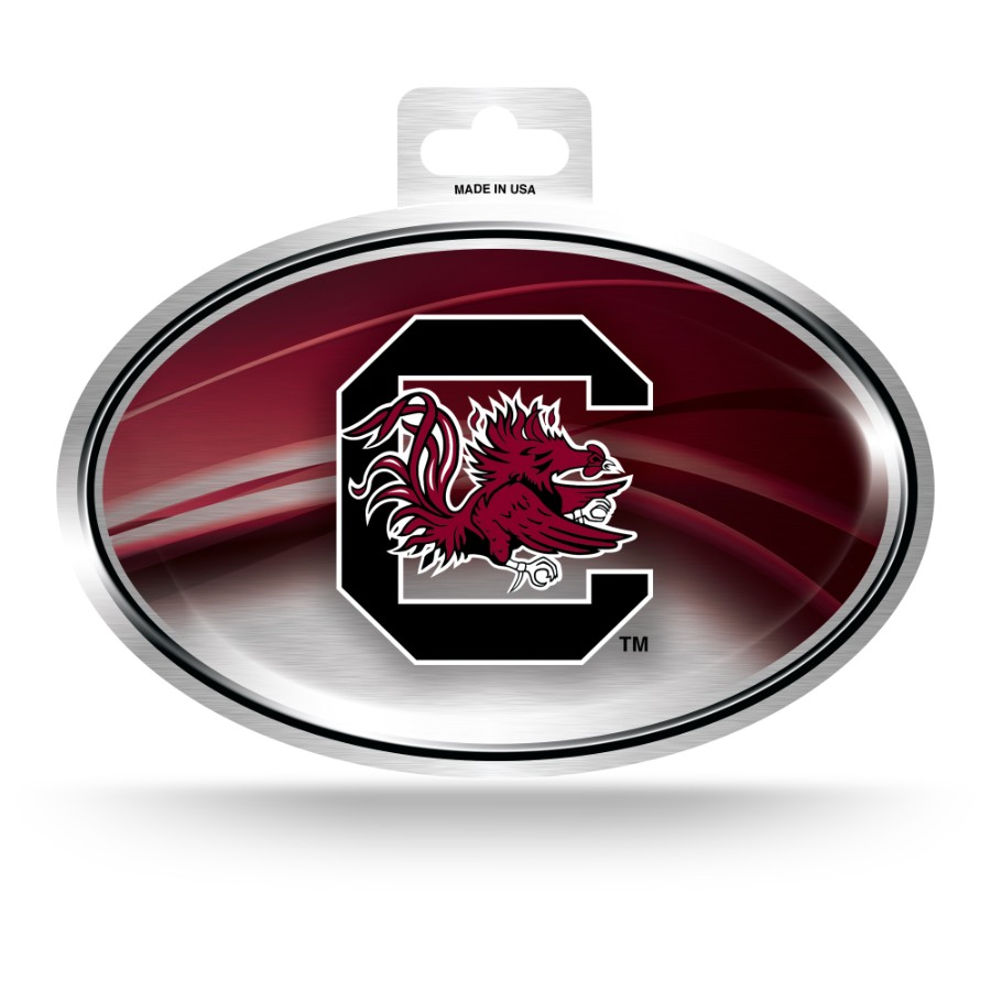 University Of South Carolina Gamecocks Metallic Oval Sticker At Sticker Shoppe 