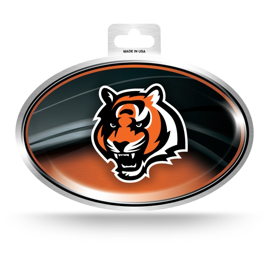 Cincinnati Bengals - Metallic Oval Sticker At Sticker Shoppe