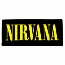 Nirvana Black & Gold Logo - Embroidered Iron-On Patch