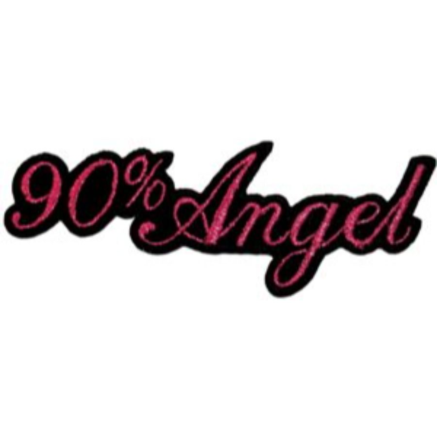 90% Angel - Embroidered Iron-On Patch at Sticker Shoppe