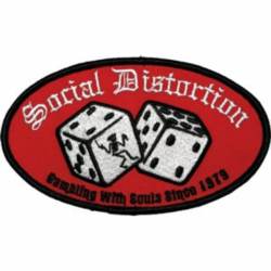 Social Distortion Dice - Embroidered Iron-On Patch