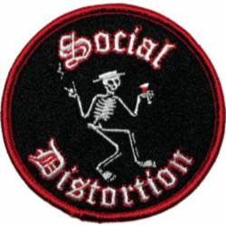 Social Distortion Skeleton Skelly - Embroidered Iron-On Patch