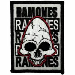 The Ramones Skull - Embroidered Iron-On Patch