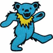 The Grateful Dead Blue Dancing Bear - Embroidered Iron-On Patch