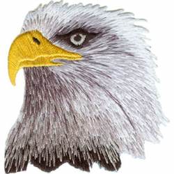 Bald Eagle Head - Embroidered Iron-On Patch