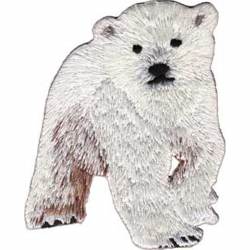 Polar Bear Cub - Embroidered Iron-On Patch