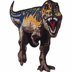 Purple & Brown T-Rex - Embroidered Iron-On Patch