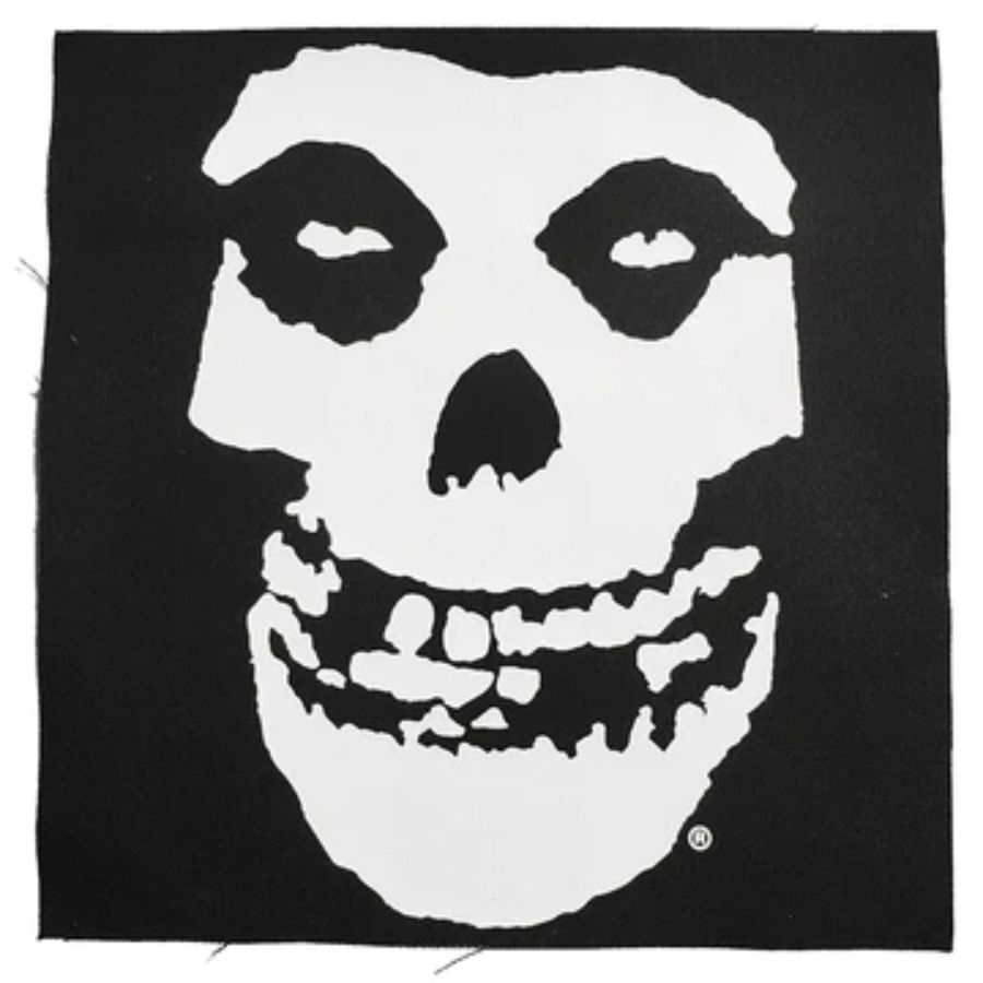 The Misfits Skull Canvas Large Oversized - Embroidered Iron-On Patch at ...