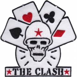 The Clash Skull & Cards - Embroidered Iron-On Patch