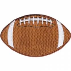 Pleather Football - Embroidered Iron-On Patch