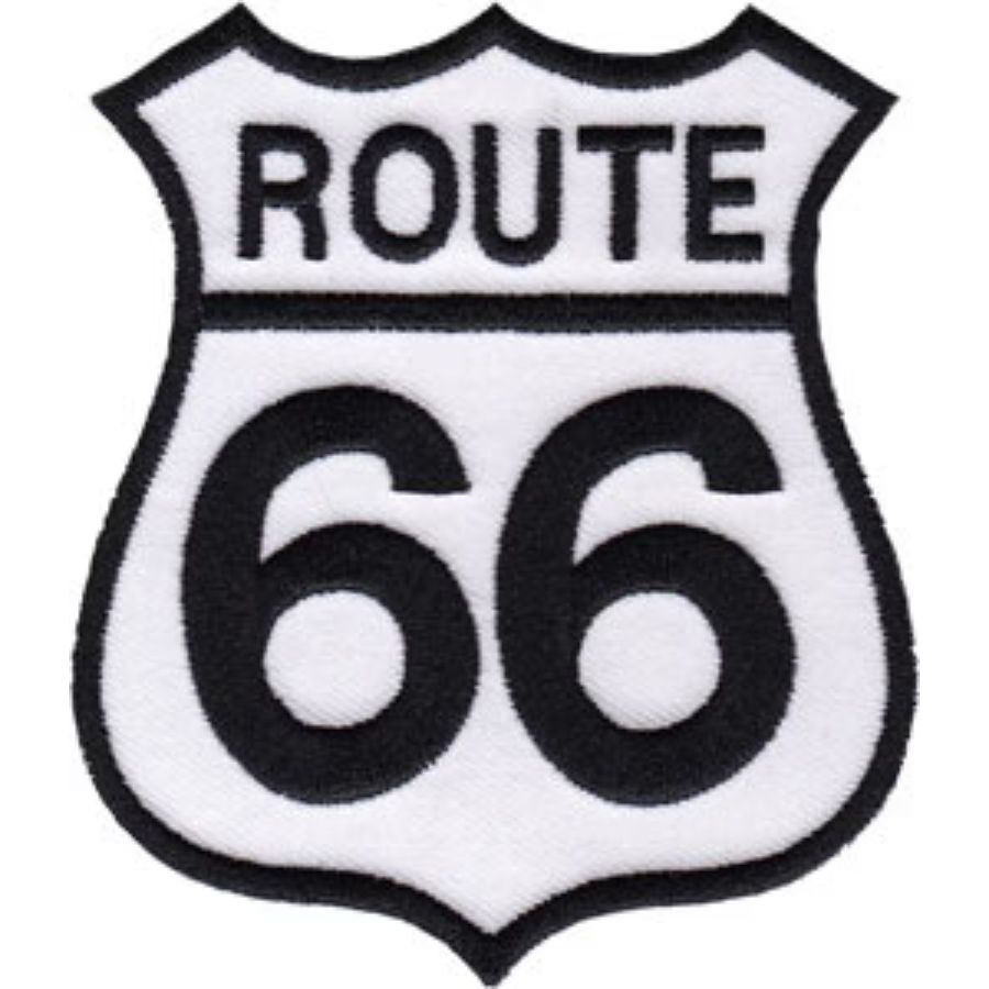 Route 66 - Embroidered Iron-On Patch at Sticker Shoppe