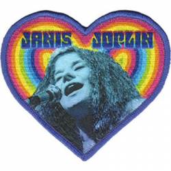 Janis Joplin Heart - Embroidered Iron-On Patch