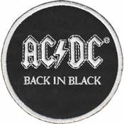 AC/DC Back In Black - Embroidered Iron-On Patch