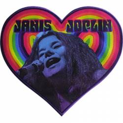 Janis Joplin Heart Large Oversized - Embroidered Iron-On Patch