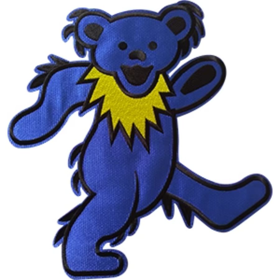 Grateful Dead Blue Dancing Bear Large Oversized - Embroidered Iron-On ...