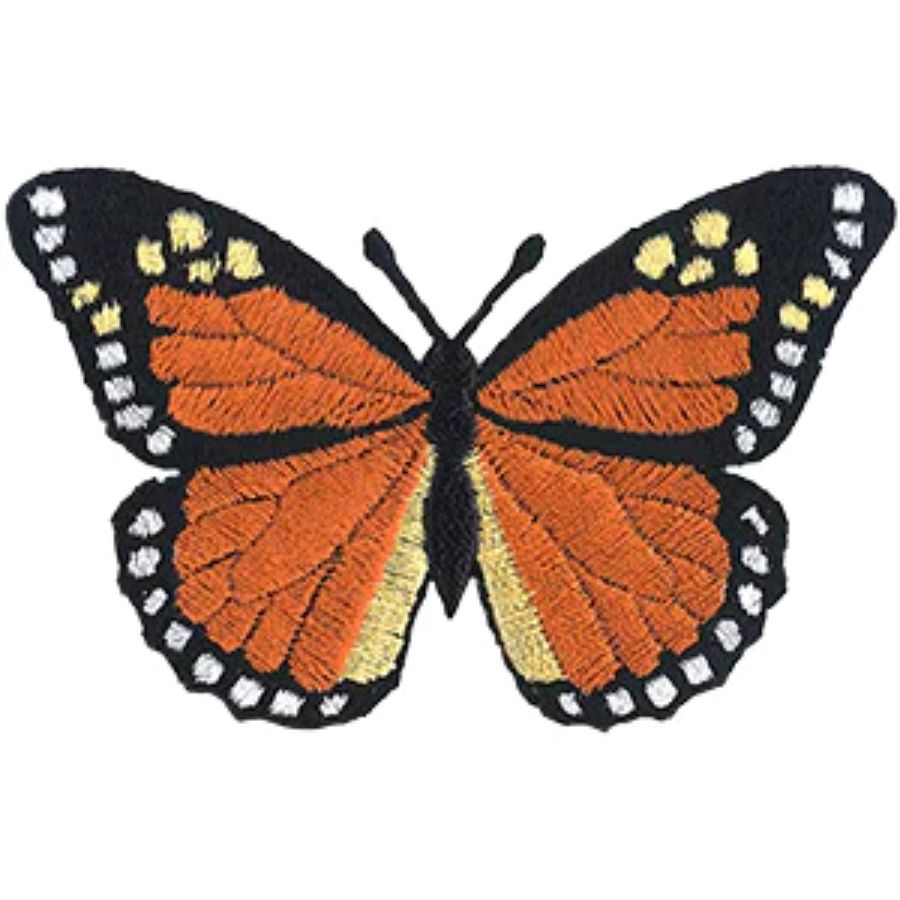 Monarch Butterfly - Embroidered Iron-On Patch at Sticker Shoppe