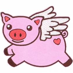 When Pigs Fly - Embroidered Iron-On Patch