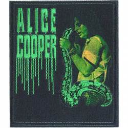 Alice Cooper With Snake - Embroidered Iron-On Patch