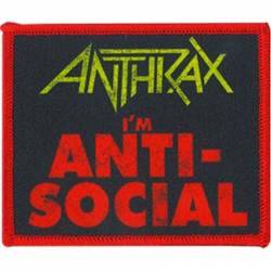 Anthrax Anti-Social - Embroidered Iron-On Patch