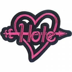 Hole Arrow Heart - Embroidered Iron-On Patch