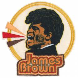 James Brown Singing Circle - Embroidered Iron-On Patch