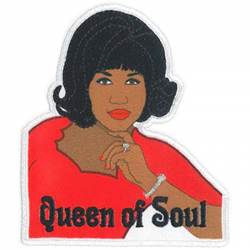 Aretha Franklin Queen of Soul - Embroidered Iron-On Patch