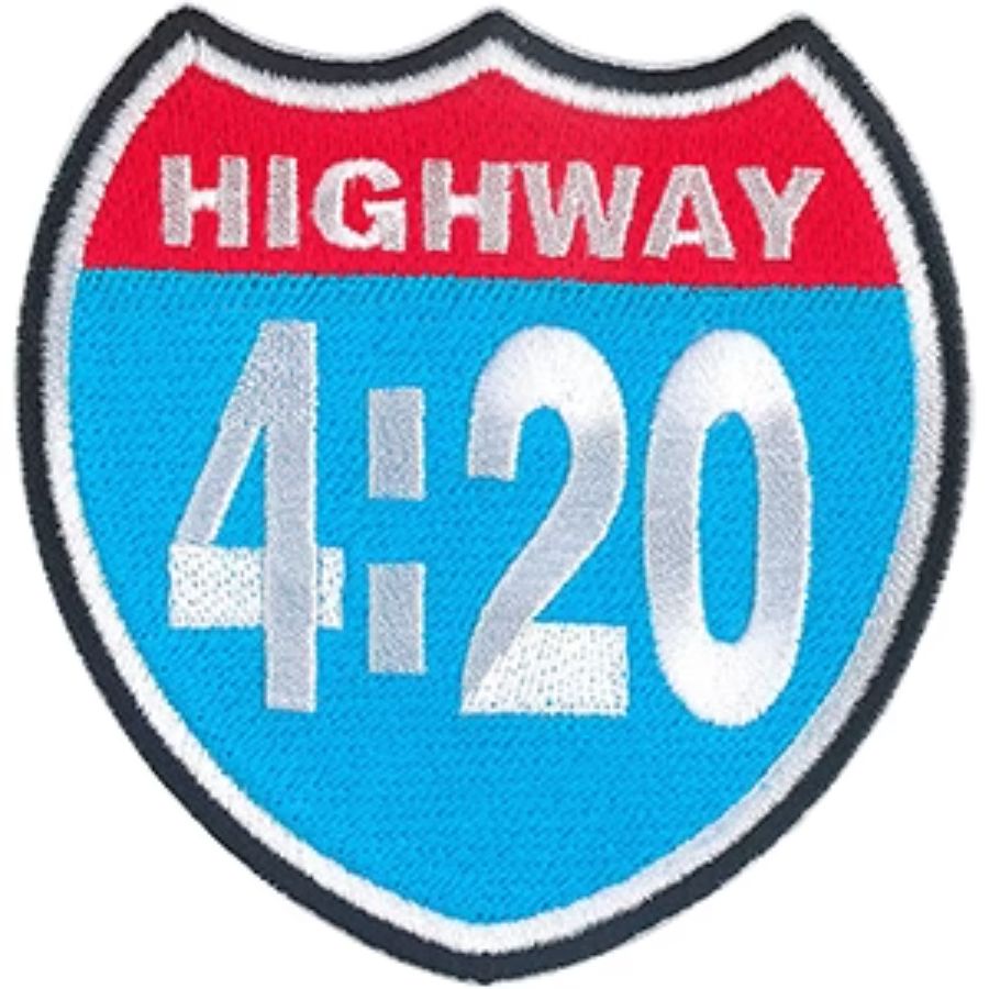 Hwy 420 Highway 420 Embroidered IronOn Patch at Sticker Shoppe