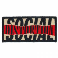 Social Distortion Ripped Logo - Embroidered Iron-On Patch