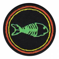 Fishbone Logo - Embroidered Iron-On Patch