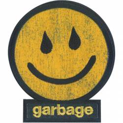 Garbage Smiley - Embroidered Iron-On Patch