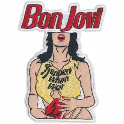 Bon Jovi Slippery When Wet - Embroidered Iron-On Patch