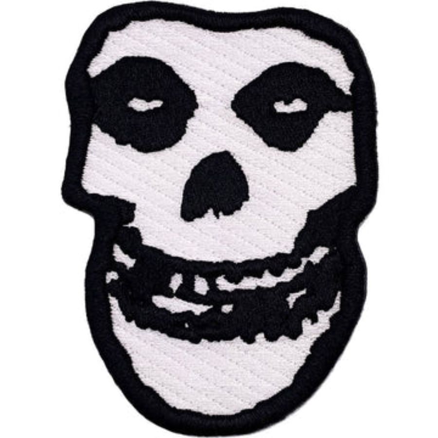 The Misfi Skull Raised 3D - Embroidered Iron-On Patch at Sticker Shoppe