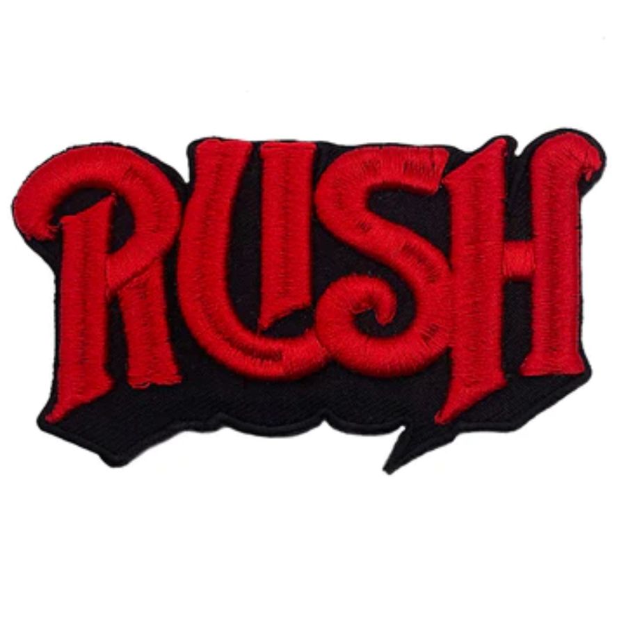 Rush Logo Raised 3D - Embroidered Iron-On Patch at Sticker Shoppe