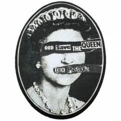 Sex Pistols God Save The Queen Large Oversized - Embroidered Iron-On Patch
