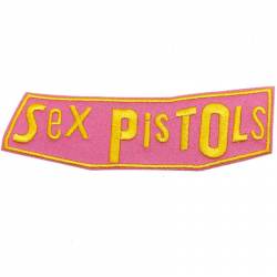 Sex Pistols Pink & Yellow Logo - Embroidered Iron-On Patch