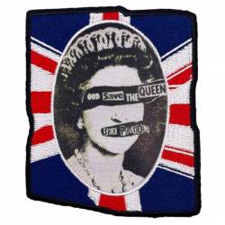 Sex Pistols UK Flag Queen - Embroidered Iron-On Patch