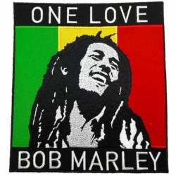 Bob Marley One Love Extra Large Overized - Embroidered Iron-On Patch