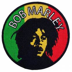 Bob Marley Rasta Circle - Embroidered Iron-On Patch