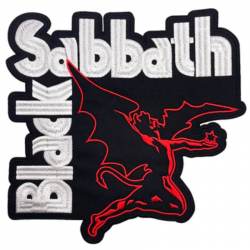 Black Sabbath Demon Logo Large Oversized - Embroidered Iron-On Patch