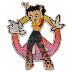Betty Boop Woodstock & Peace Sign - Embroidered Patch