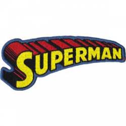 Superman Text Logo - Embroidered Patch