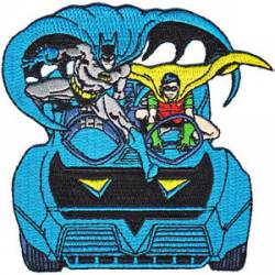 Batman & Robin Batmobile - Embroidered Patch